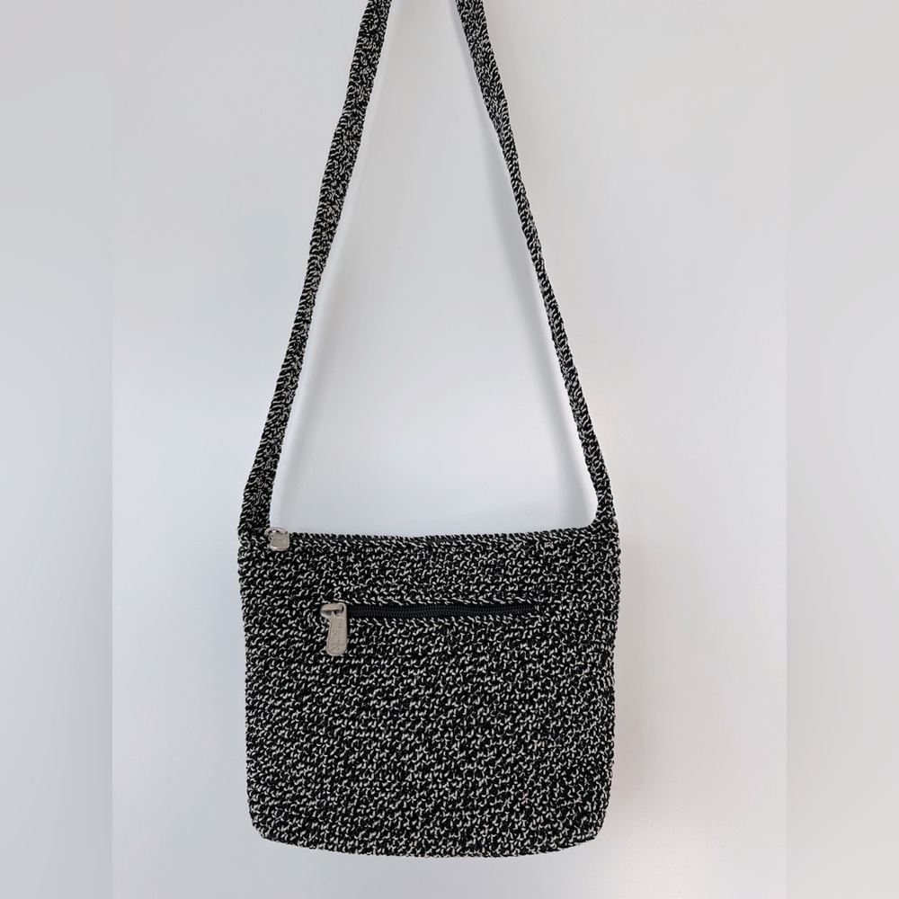 The Sak Black and White Knit Bag